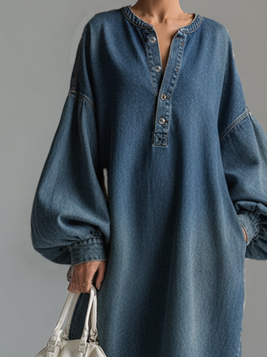 Morgan & Brooke | Blue Denim Evening Dress