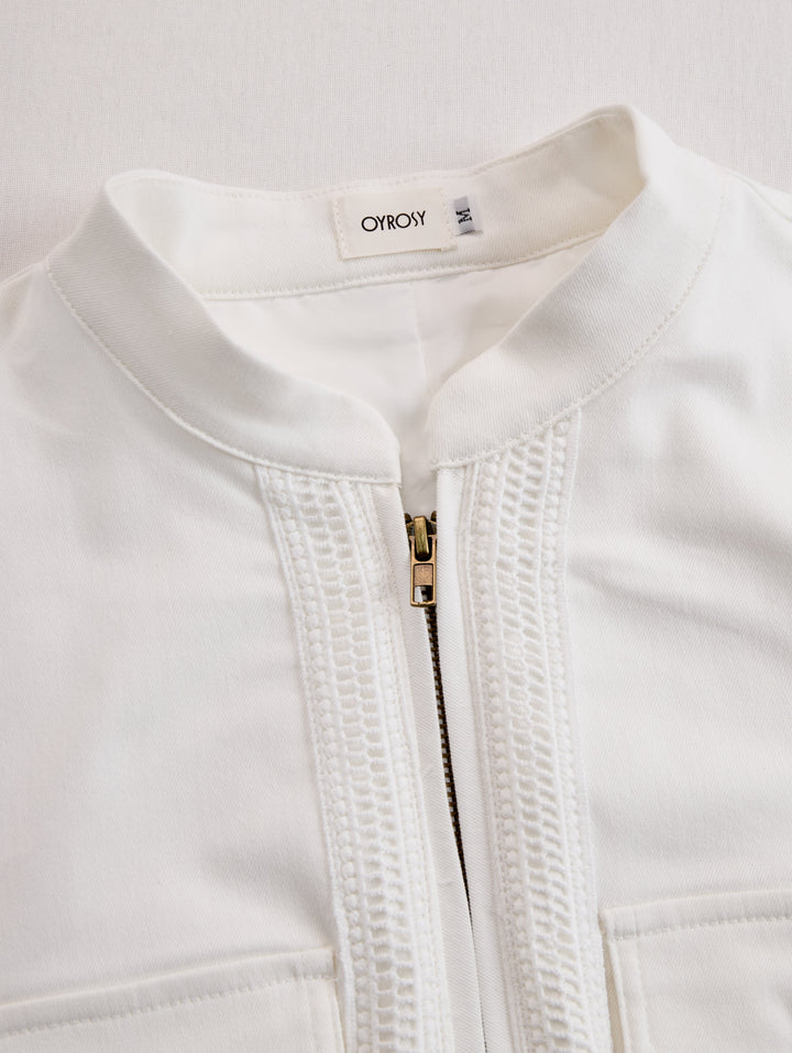 Morgan & Brooke | White Denim Tassel Casual Dress