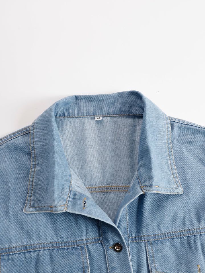 Morgan & Brooke | Denim Tassel Casual Dress