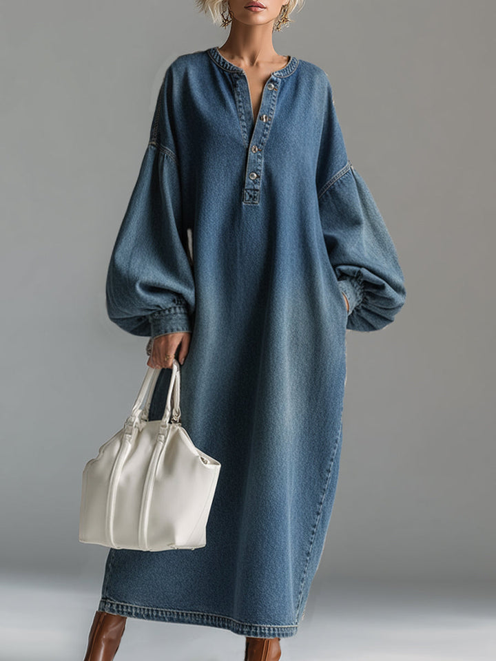 Morgan & Brooke | Blue Denim Evening Dress