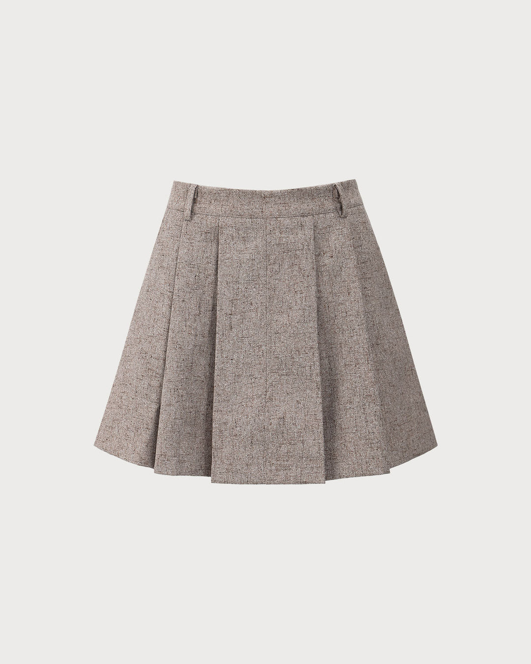 Morgan and Brooke | Pleated Mini Skirt for Women in Khaki