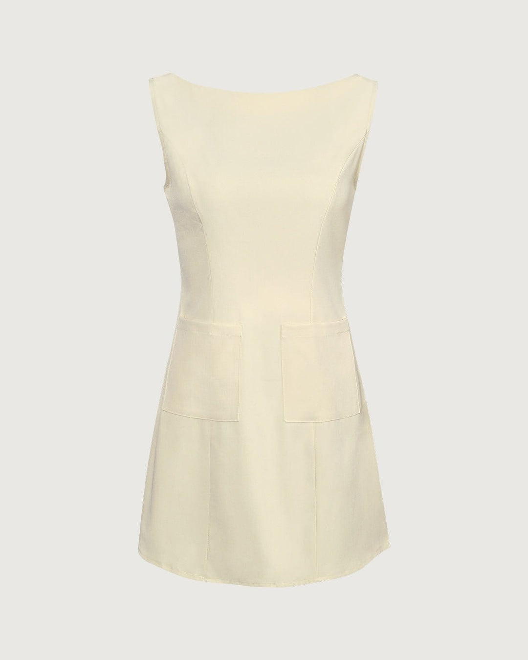 Morgan and Brooke | Yellow Boat Neck Cutout Mini Dress