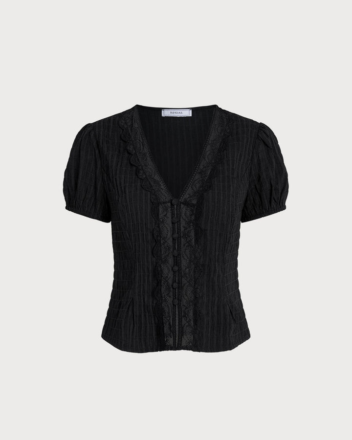 Morgan and Brooke | Black Lace Blouse