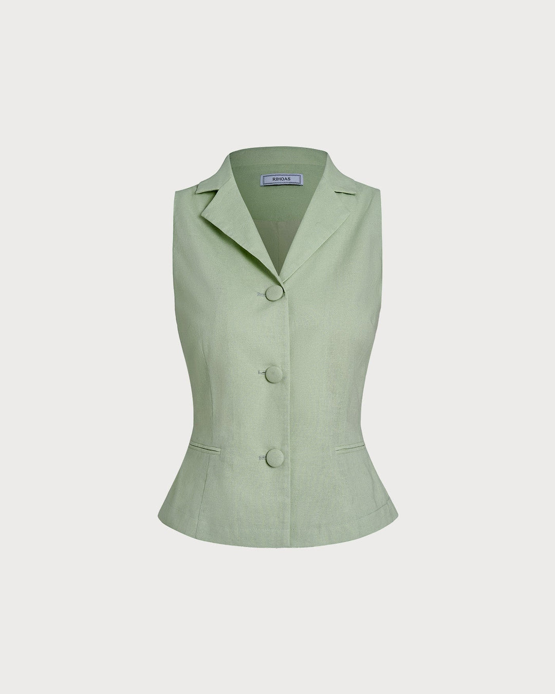 Morgan and Brooke | Single Breasted Vest for Men in Green
