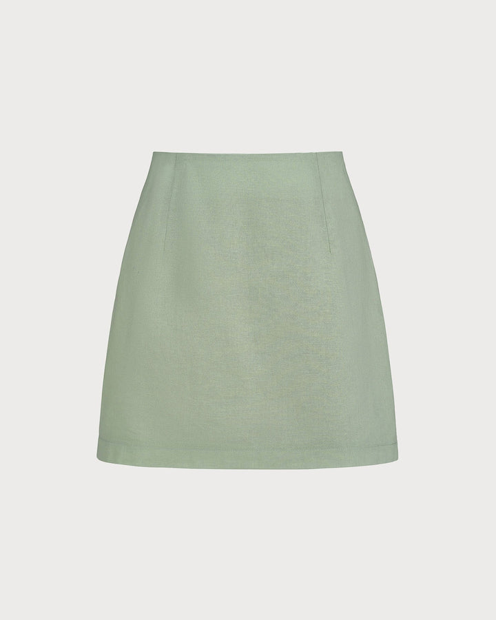 Morgan and Brooke | Green A-Line Mini Skirt