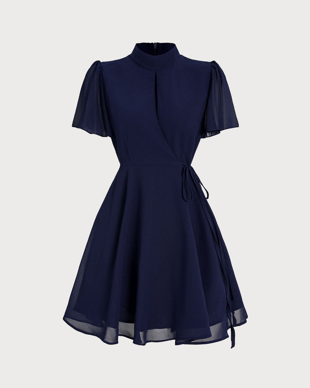 Morgan and Brooke | Blue Butterfly Sleeve Mini Dress