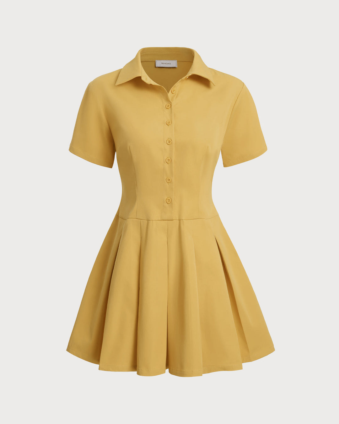 Morgan and Brooke | Yellow Pleated Mini Dress