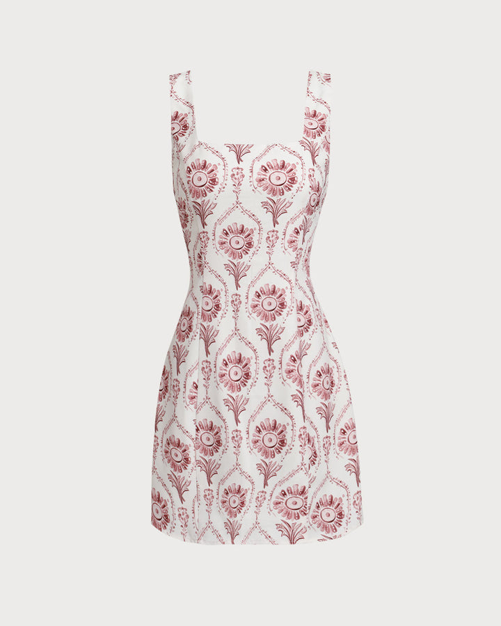 Morgan and Brooke | Floral Slip Mini Dress for Women in Pink