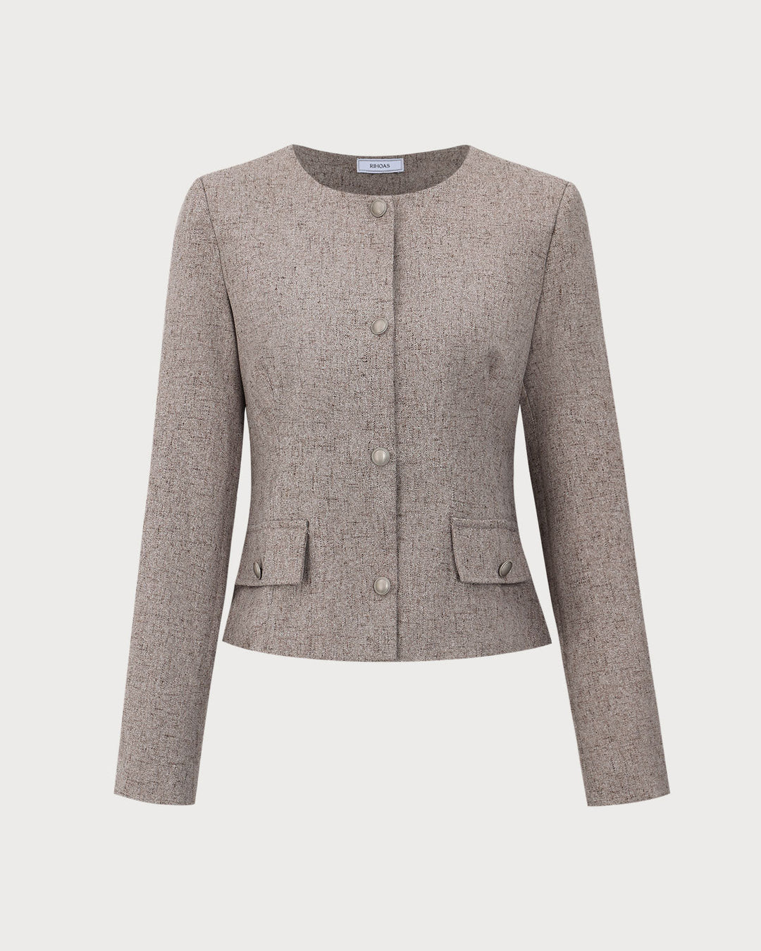 Morgan and Brooke | Khaki Single-Breasted Jacket for Women