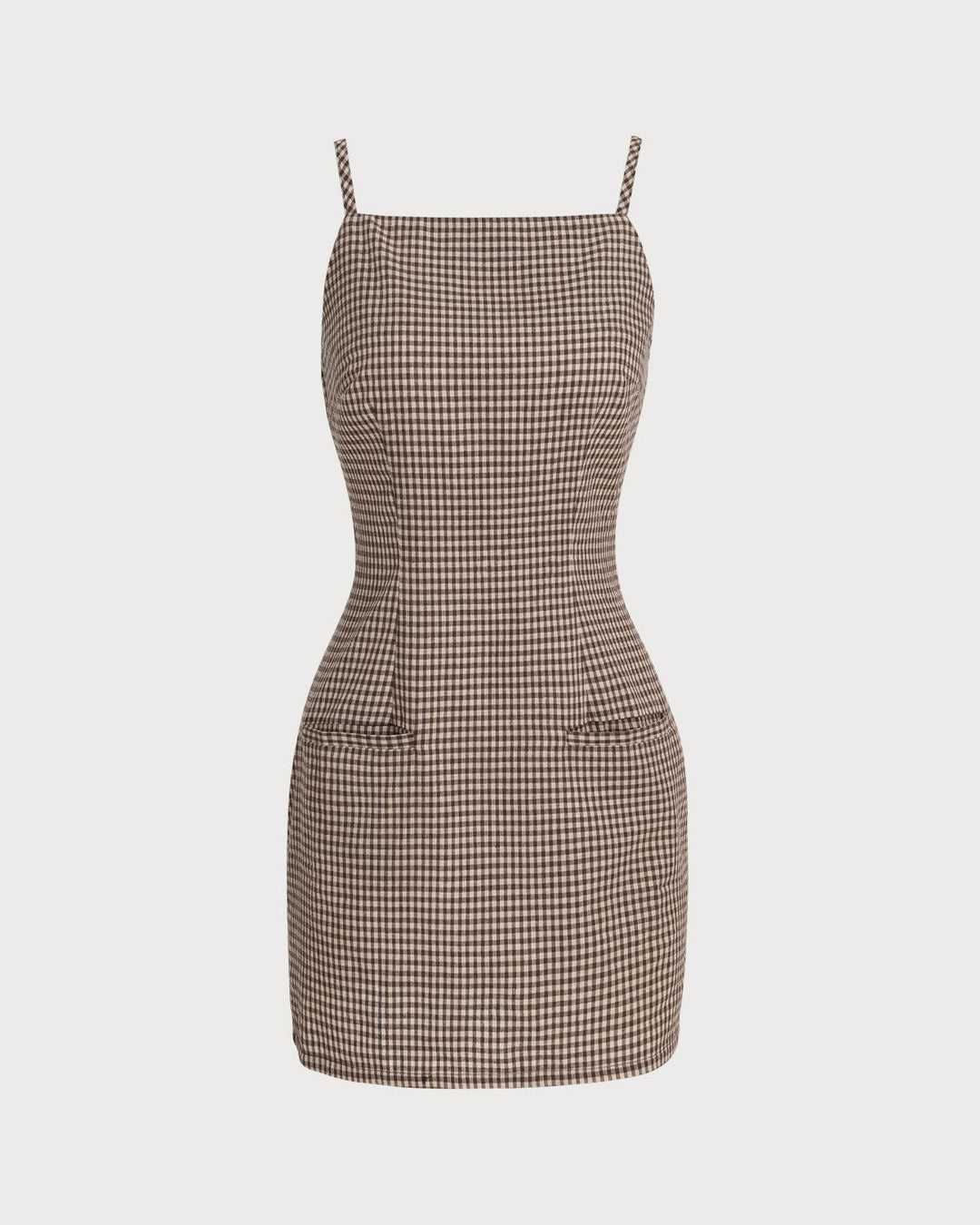 Morgan and Brooke | Brown Gingham Mini Dress