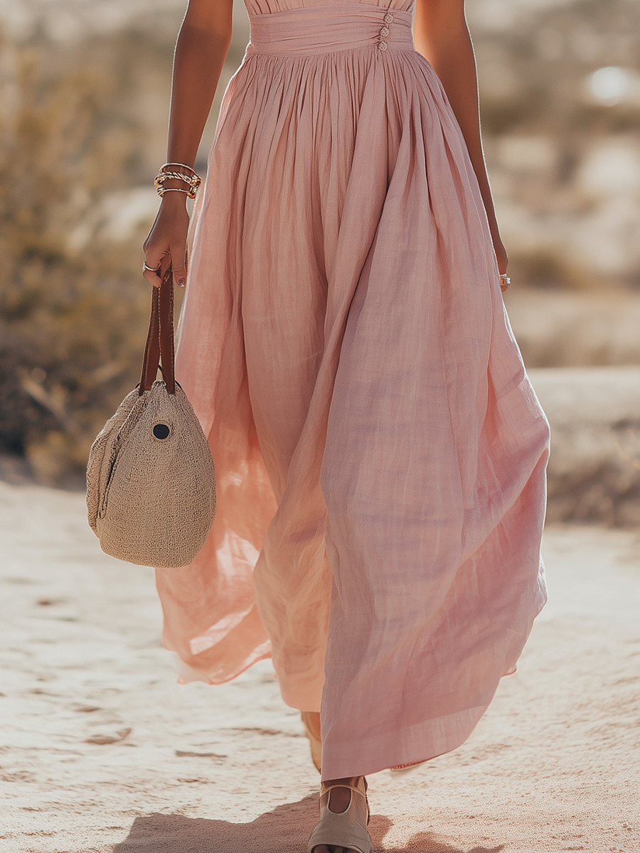 Morgan & Brooke | Bohemian West Resort Elegant Sleeveless Dress