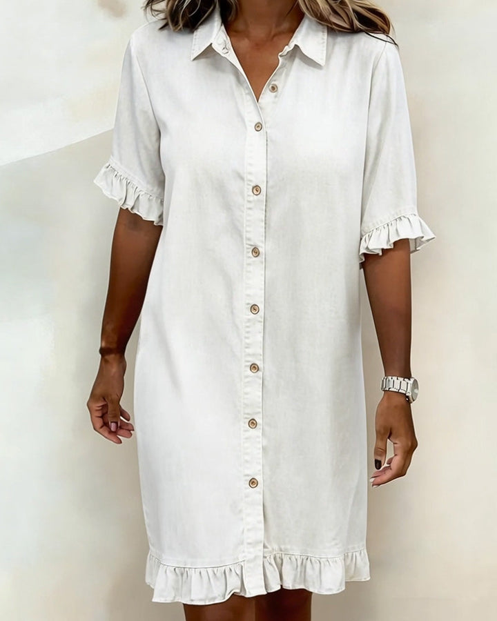 Morgan & Brooke | Light Blue Relaxed-Fit Washed Denim Dress