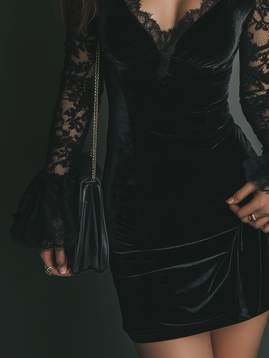 Morgan & Brooke | Velvet Evening Dress