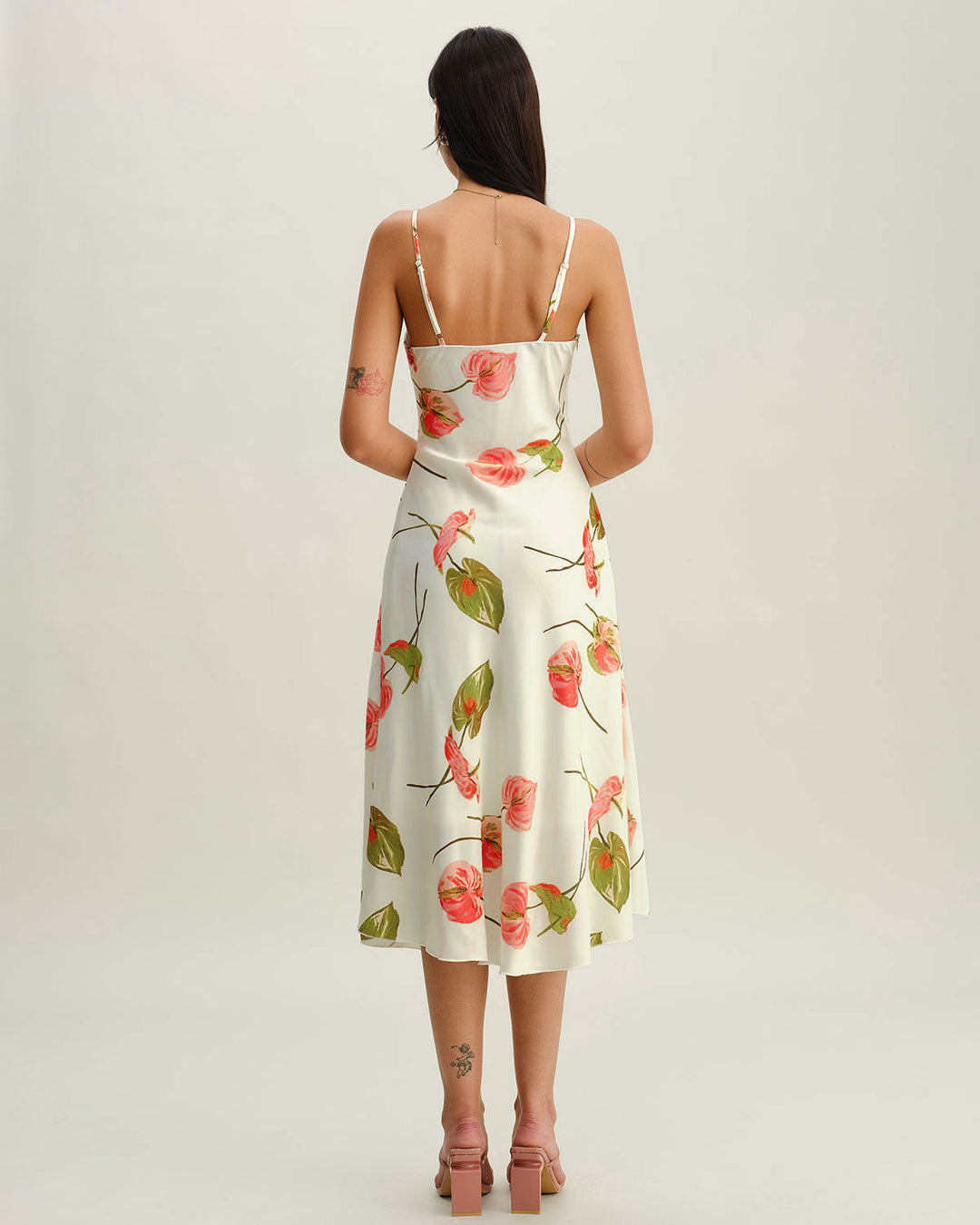 Morgan and Brooke | Floral Slip Midi Dress, White