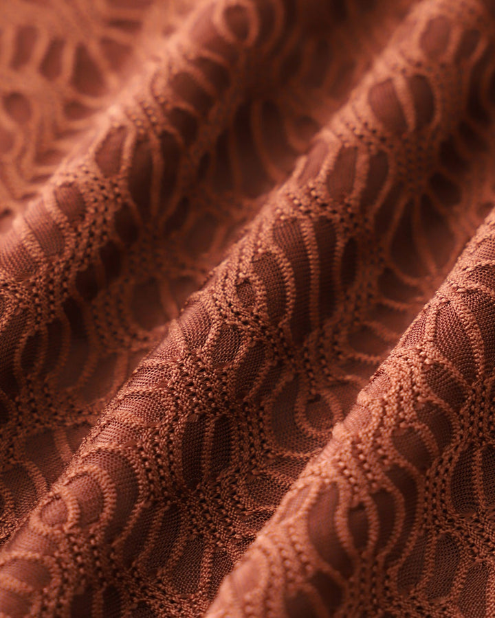 Morgan and Brooke | Brown Jacquard Three-Piece Set