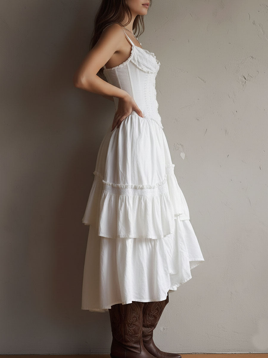 Morgan & Brooke | White Lace Casual Dress