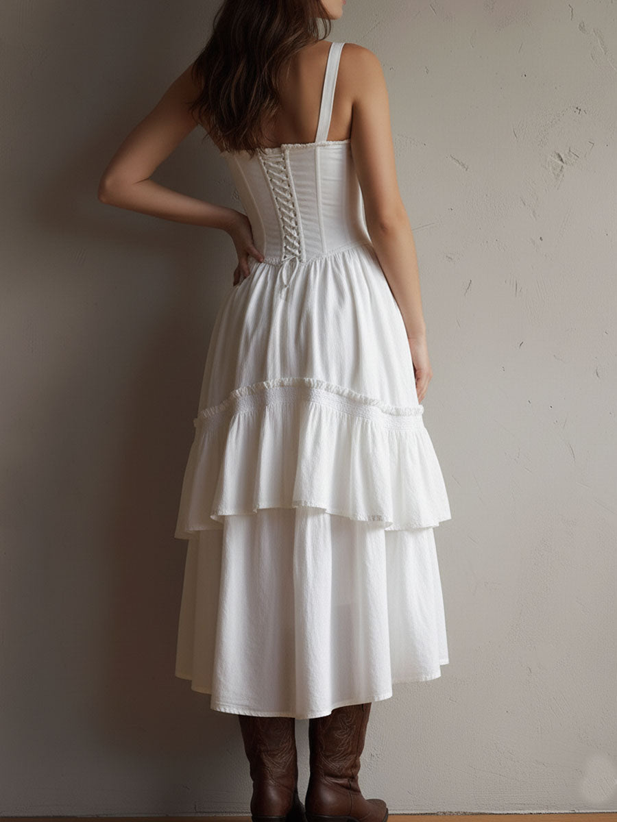 Morgan & Brooke | White Lace Casual Dress