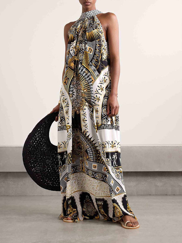 Morgan & Brooke | Unique Retro Gorgeous Pattern Print Dress