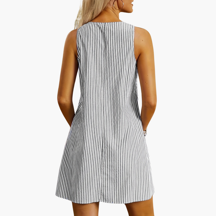 Morgan & Brooke | Sleeveless Pocketed Cotton Dress