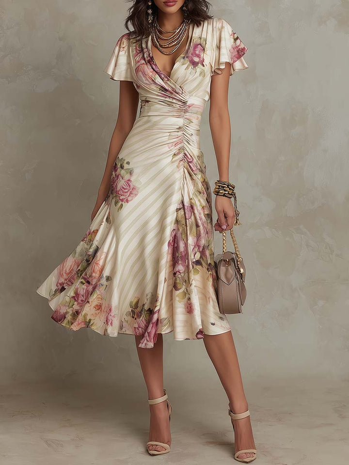 Morgan & Brooke | Chiffon Floral Evening Dress