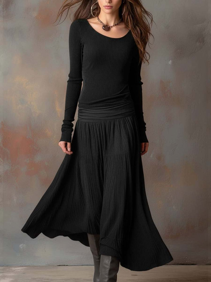 Morgan & Brooke | Charcoal Knit Dress