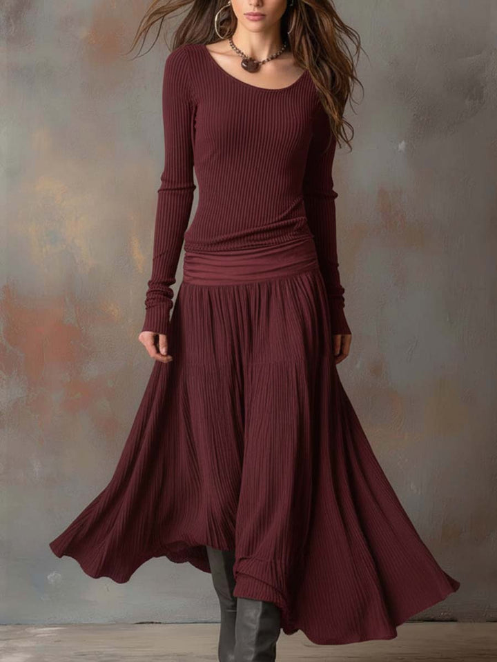Morgan & Brooke | Charcoal Knit Dress