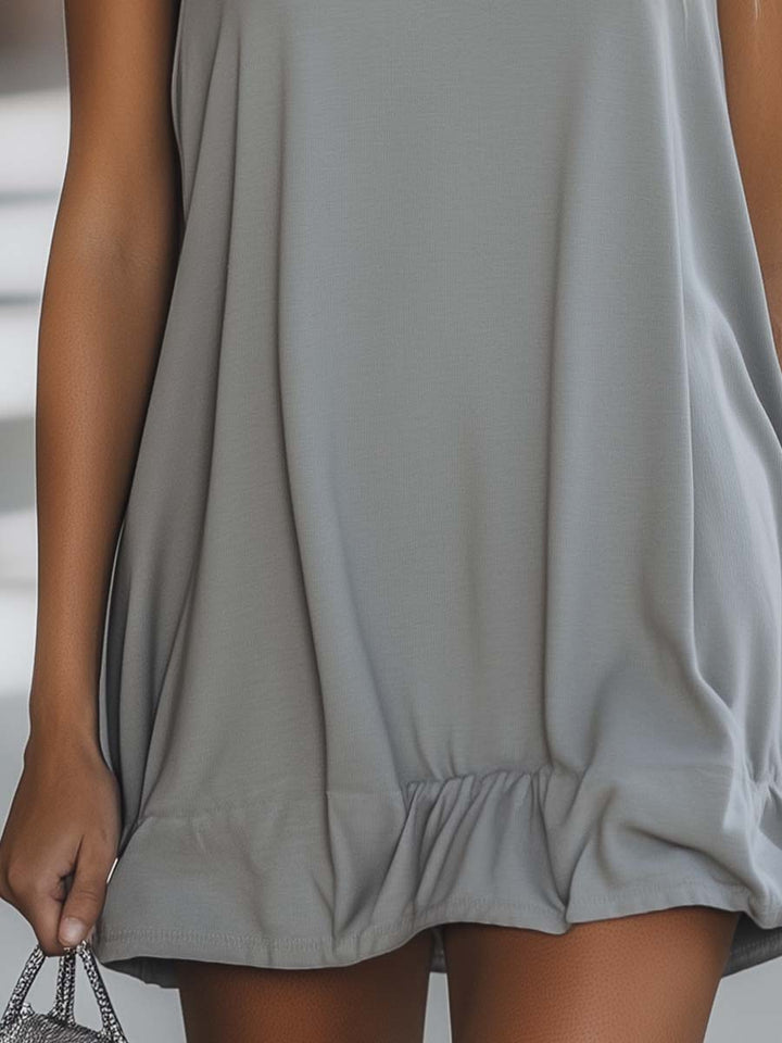Morgan & Brooke | Grey Sleeveless Casual Dress