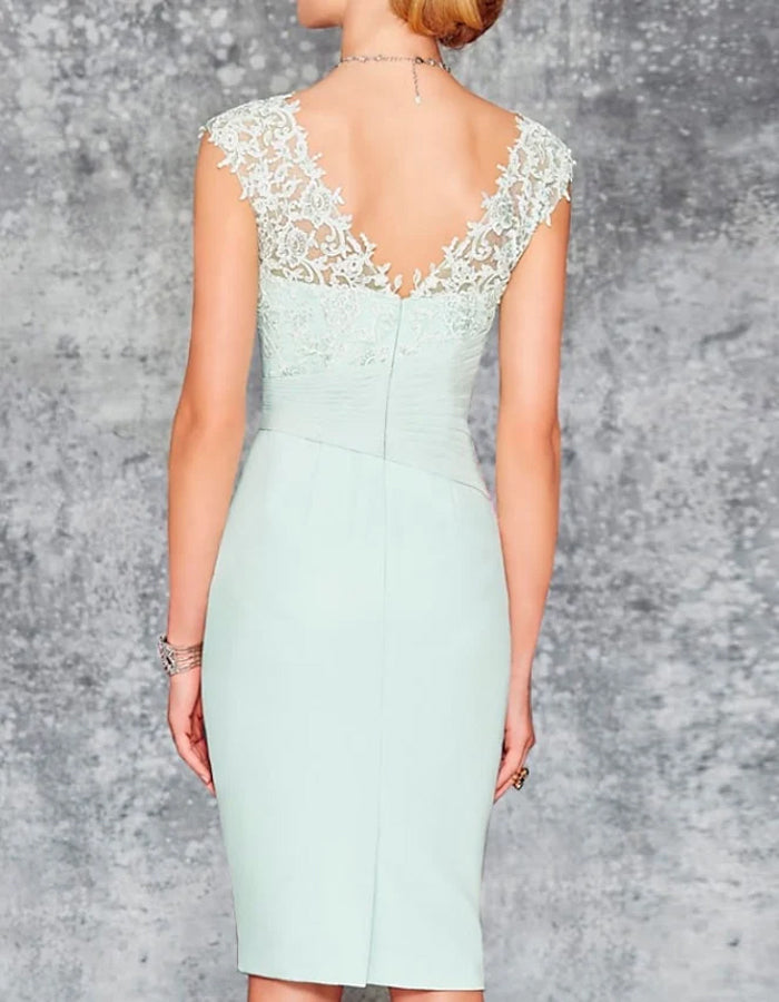 Morgan & Brooke | Mint Green Chiffon Two-Piece Dress