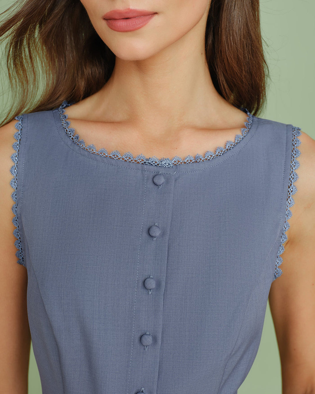Morgan and Brooke | Blue Boat Neck Vest