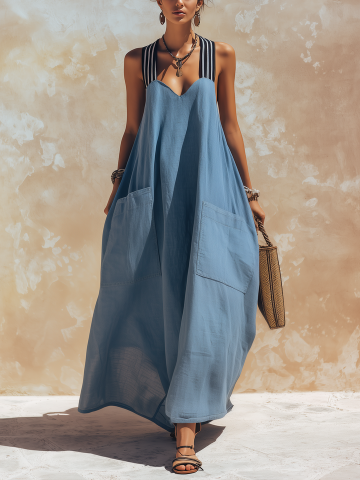 Morgan & Brooke | Indigo Sleeveless Maxi Denim Dress