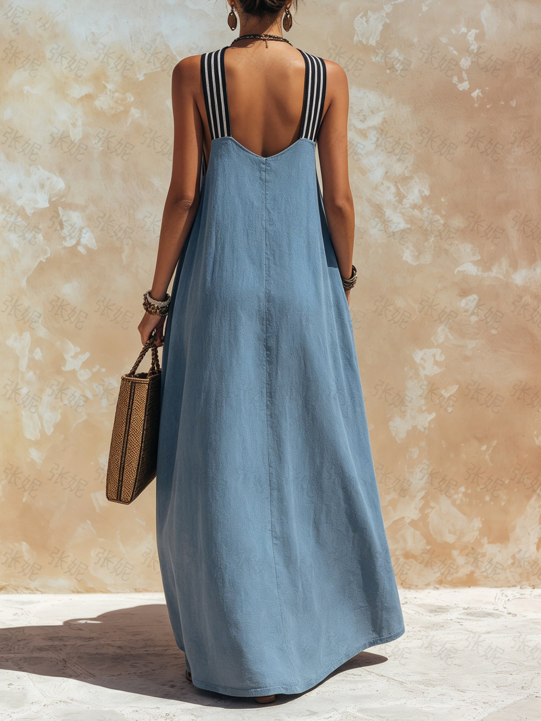 Morgan & Brooke | Indigo Sleeveless Maxi Denim Dress