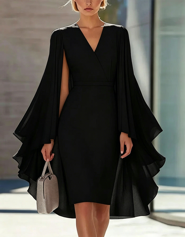 Morgan & Brooke | Pink Cape Style Dress
