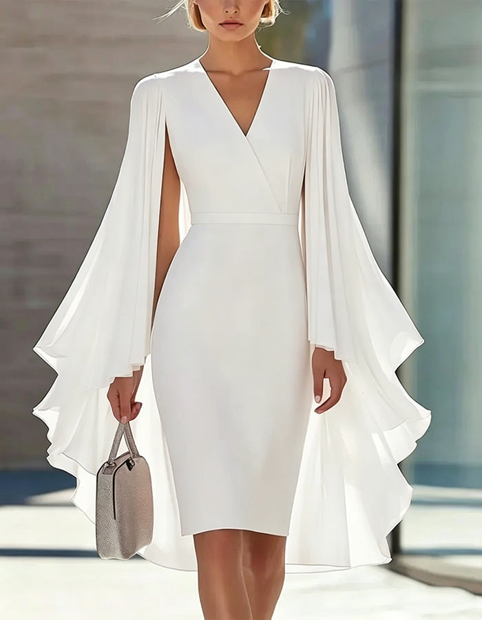 Morgan & Brooke | Pink Cape Style Dress