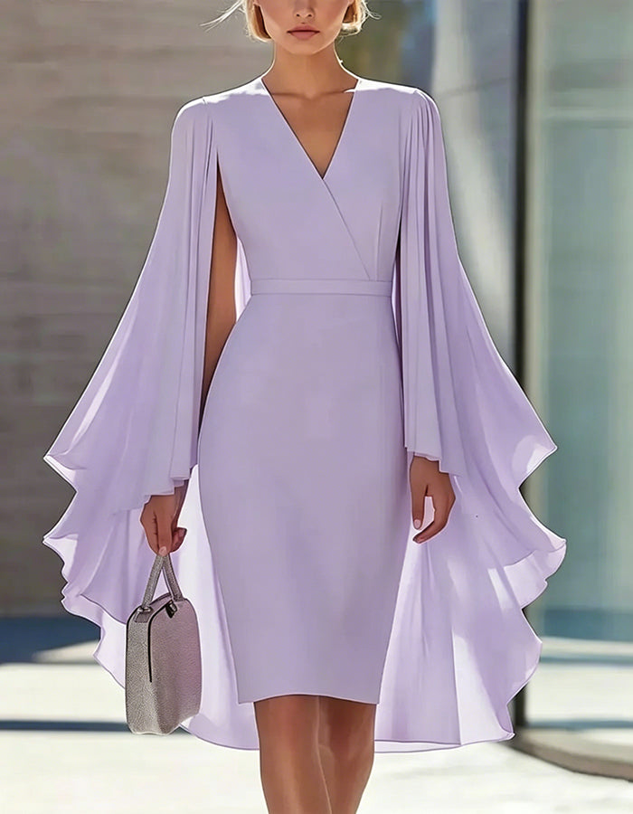 Morgan & Brooke | Pink Cape Style Dress