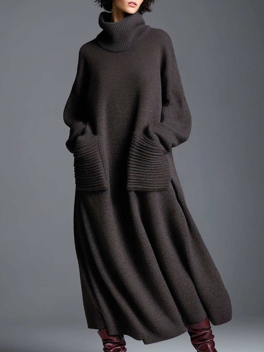 Morgan & Brooke | Brown Knit Dress