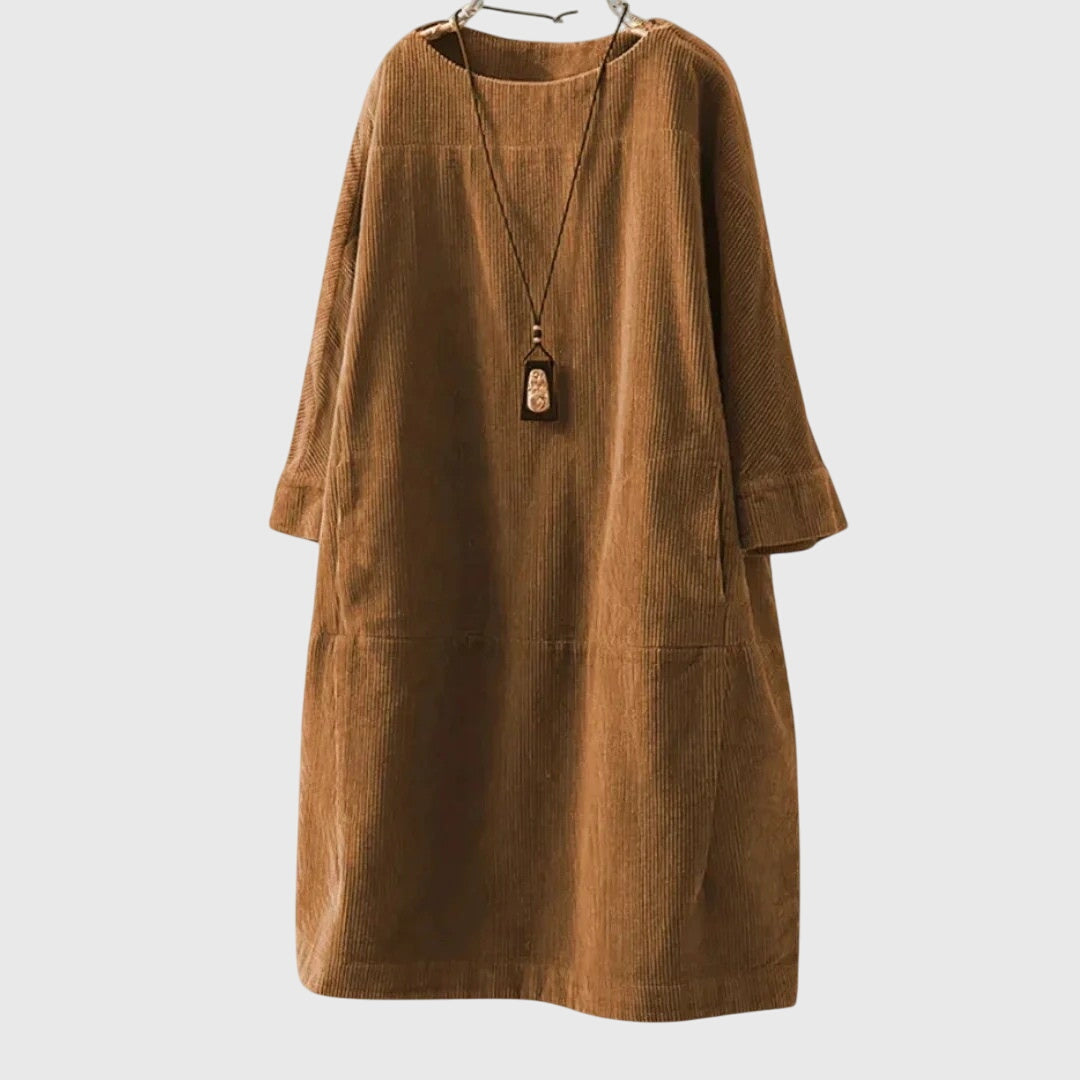 Morgan and Brooke | Relaxed Corduroy Midi Dress