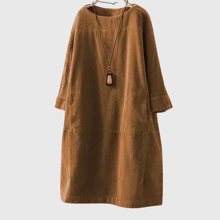 Morgan and Brooke | Relaxed Corduroy Midi Dress