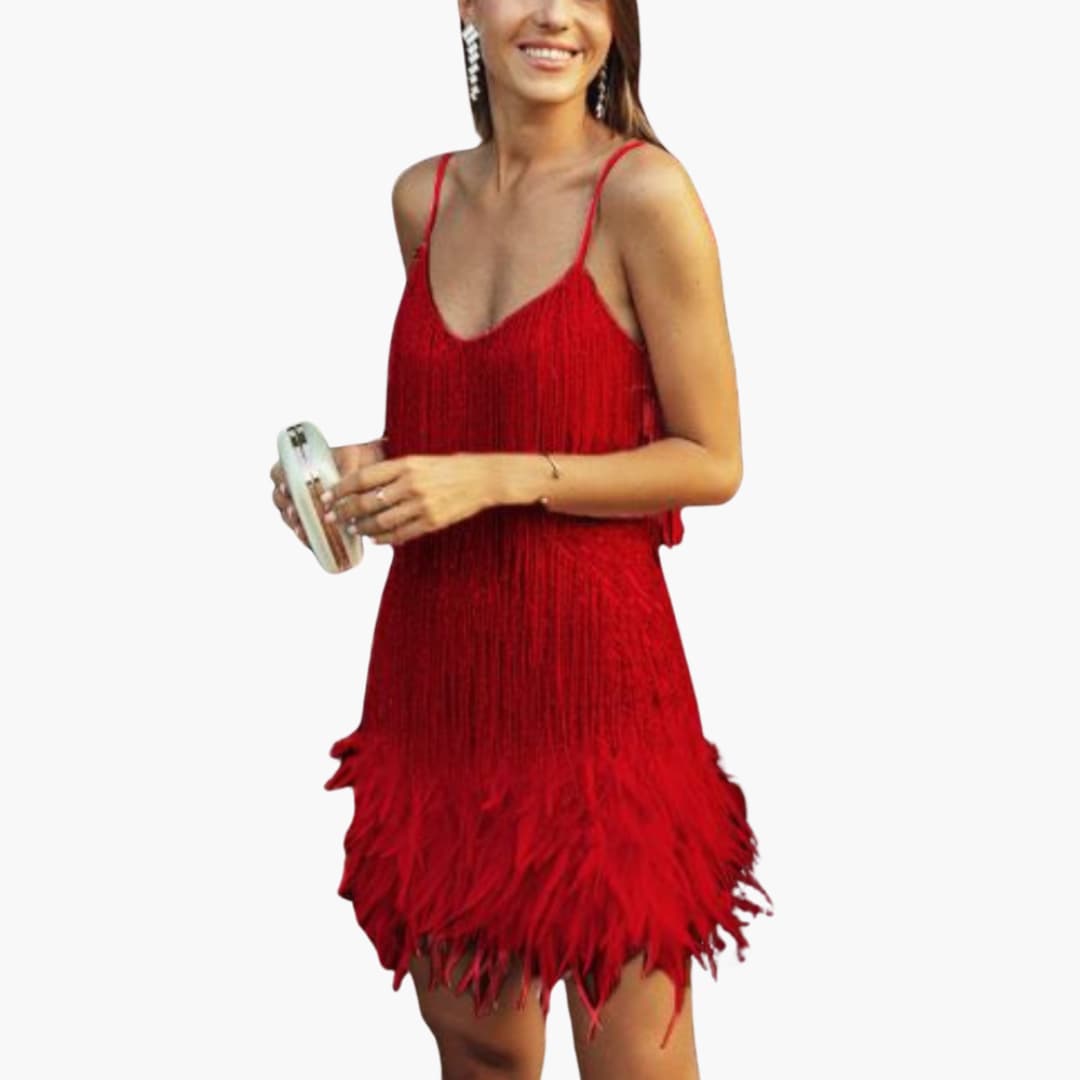 Morgan & Brooke | Black Asymmetric Draped Satin Cocktail Dress