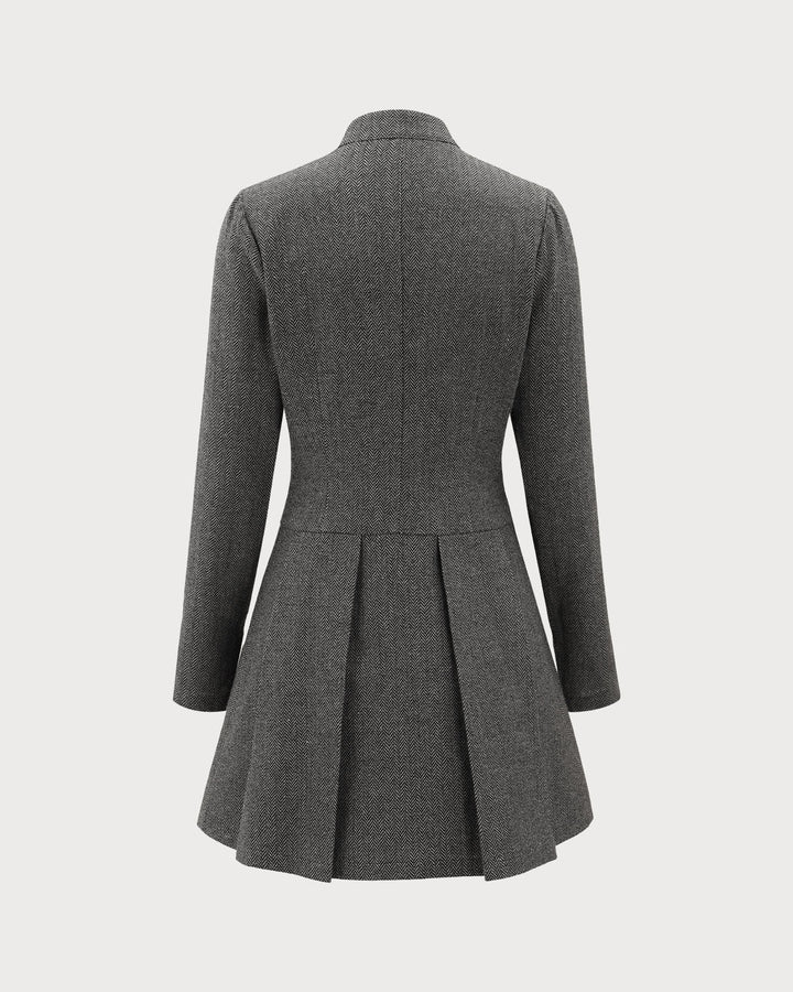 Morgan and Brooke | Grey Pleated Mini Dress
