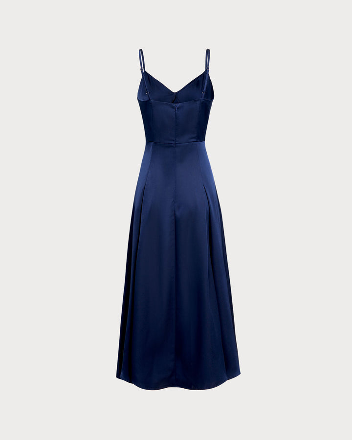Morgan and Brooke | A-Line Slip Maxi Dress, Navy