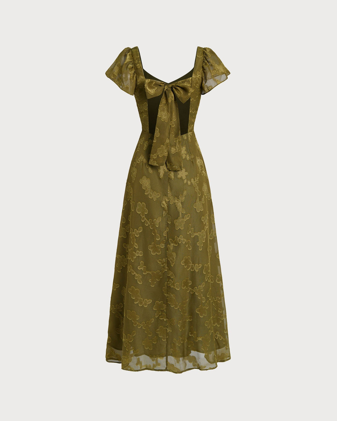 Morgan and Brooke | Green Jacquard Maxi Dress