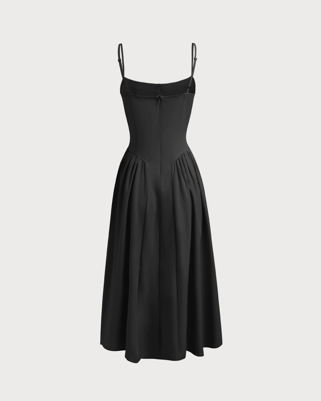 Morgan and Brooke | Black Square Neck Midi Dress