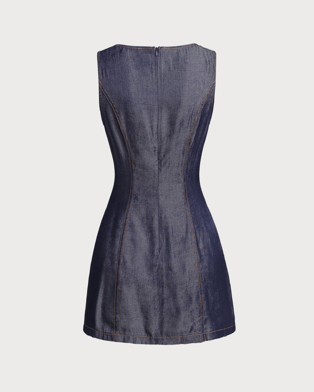 Morgan and Brooke | Sleeveless Mini Dress for Women in Blue with Pockets