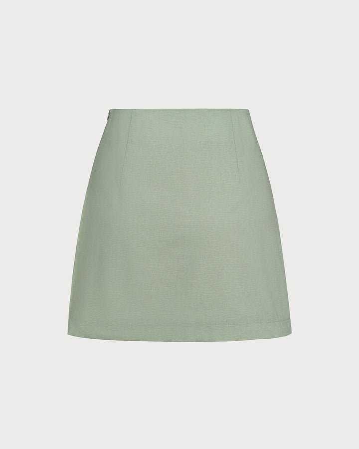 Morgan and Brooke | Green A-Line Mini Skirt