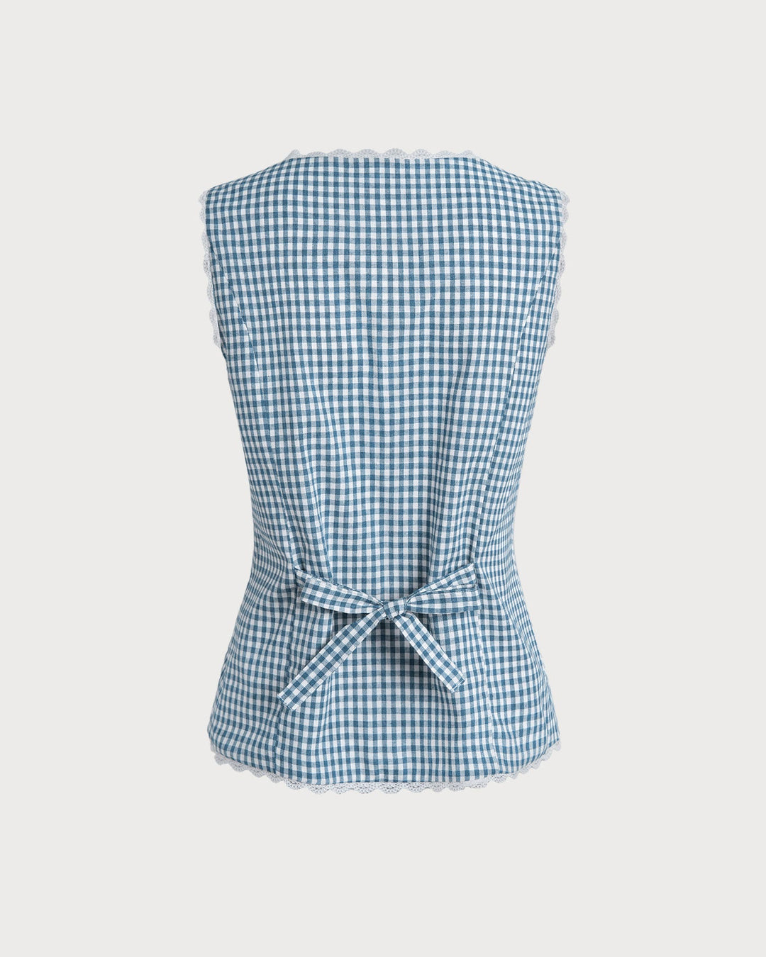 Morgan and Brooke | Sleeveless Tank Top for Women in Blue Plaid