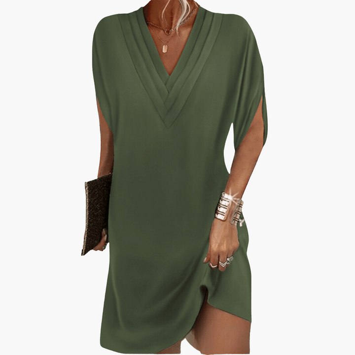 Morgan & Brooke | Ivory Sleeveless Crepe Shift Dress