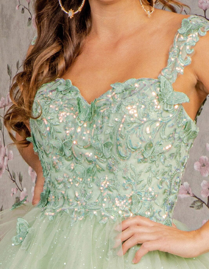 Morgan & Brooke | Mint Green Tulle Cocktail Sleeveless Dress