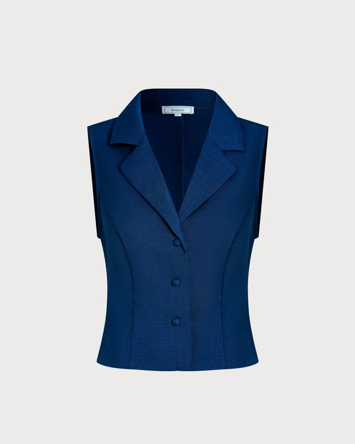 Morgan and Brooke | Blue Single Breasted Vest
