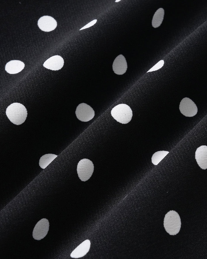 Morgan and Brooke | Polka Dot Midi Skirt for Women in Black