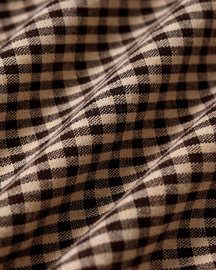 Morgan and Brooke | Brown Plaid Ruched Skirt